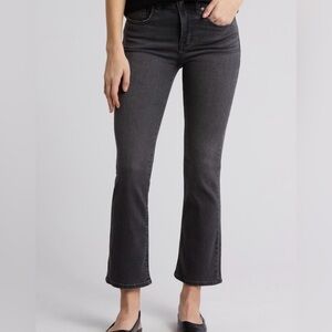 Madewell Mid-rise kick out jeans, faded black, size 31 ankle